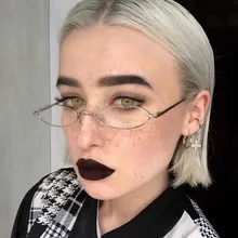 Маленькие овальные очки для мужчин и женщин металлическая оправа очки оправа оптический компьютер женские прозрачные очки для глаз