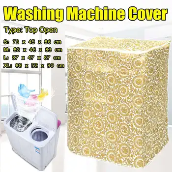 

Fully Automatic Top Open Washer Sunscreen Washing Machine Waterproof Cover Dryer Polyester Gold Dustproof Washing Machine Cover