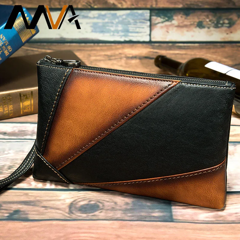 

MVA Men's Clutch Bags Male day clutches Men Genuine Leather Purse/ Wallet male Business Handbag men's money Bag Casual 31152
