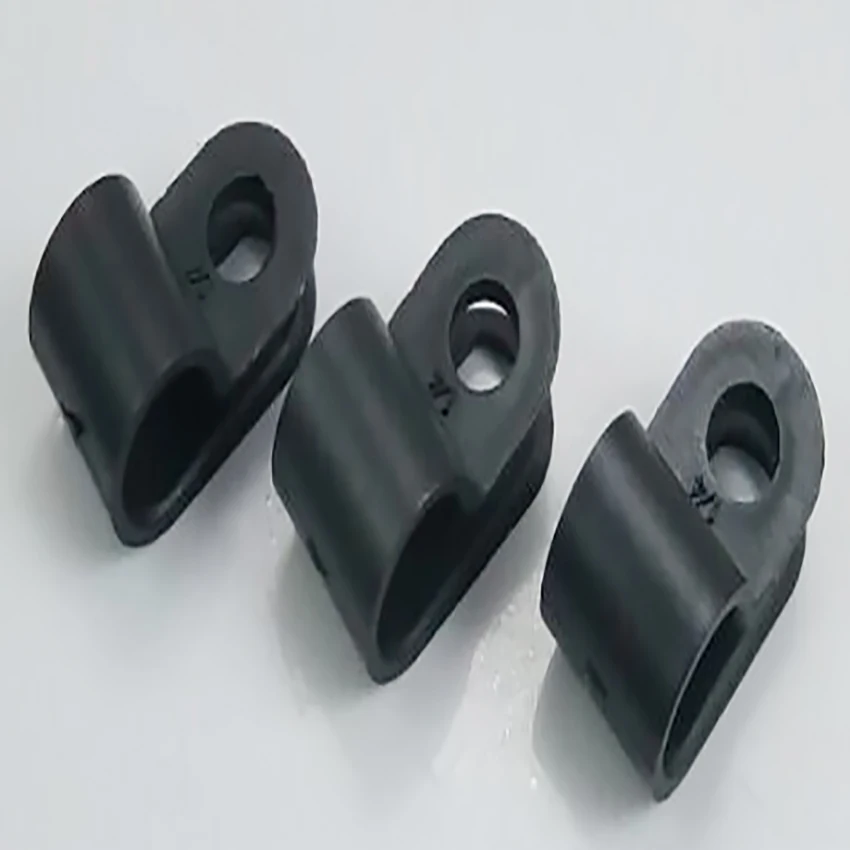 100Pcs/Bag 3.3 5.2 6.4 8.4 10.4 13.2 16 19 1/8 3/16 1/4 5/16 3/8 1/2R R-Type Nylon R Type Clamp Cable Clips Black