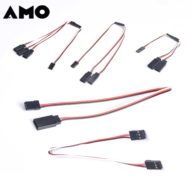 1PCS 15cm/20cm/30cm 1to1 1to 2 1 to 3  RC Servo Extension Wire Cable for Futaba JR Male to Female RC Model 1