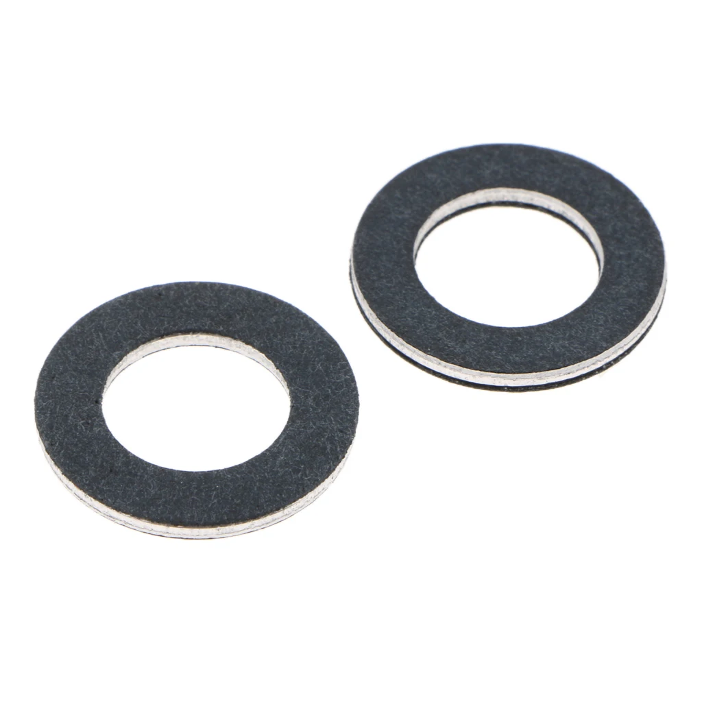 50pcs Durable Aluminum Oil Drain Plug Washer Gaskets for Toyota Lexus, Repalces OEM# 9043012031, Black