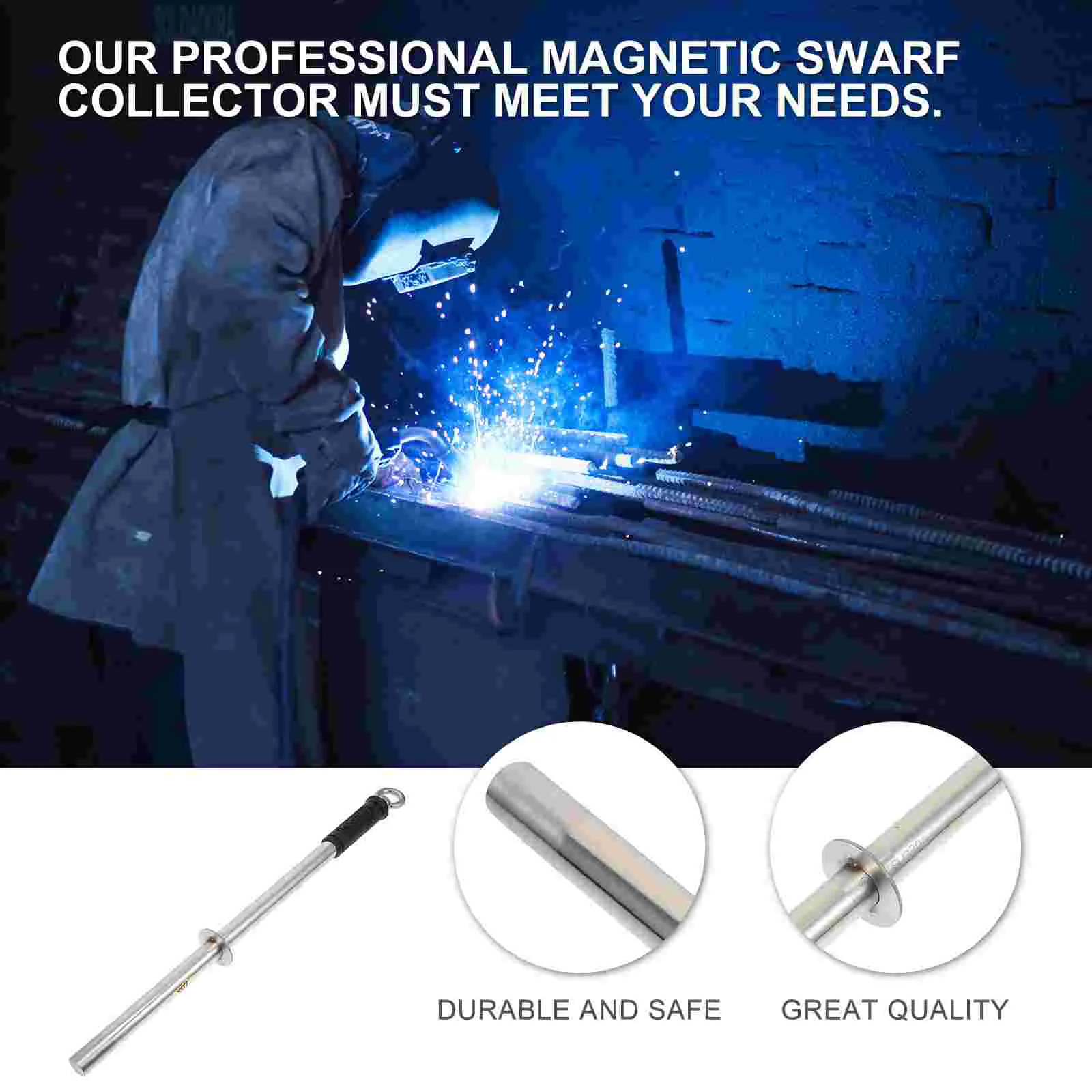 1PC Magnetic Turnings Swarf Collector Removal Swarf Magnetic Bar Magnetic Rod hard surface welding rod Welding & Soldering Supplies