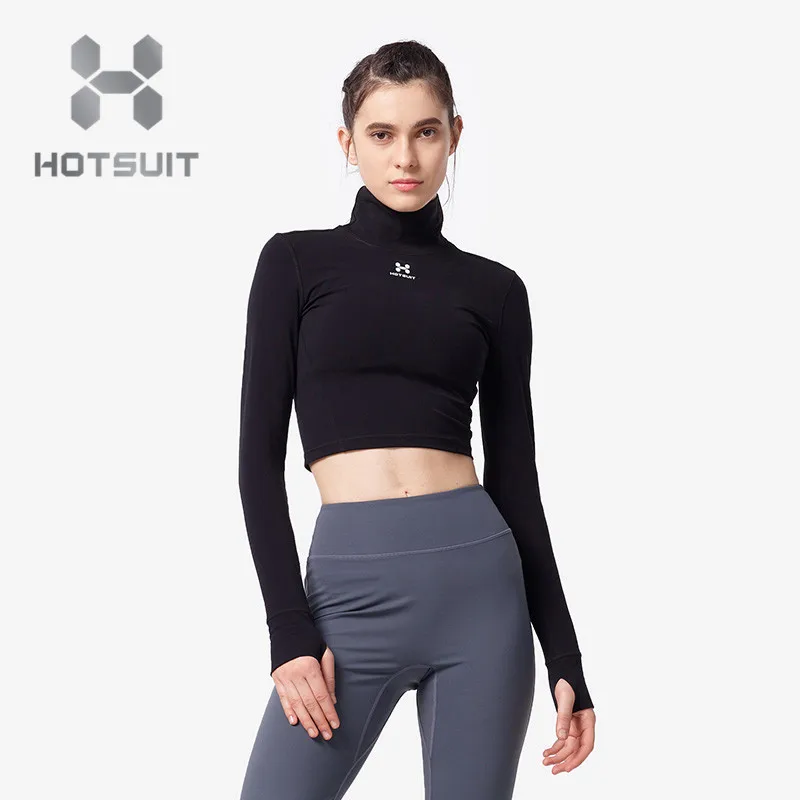 HOTSUIT 2021 Модные женские рубашки высококачественный кроп топ для фитнеса и йоги