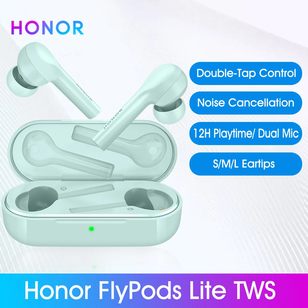 Huawei Honor Flypods Lite беспроводные наушники Bluetooth наушники TWS водонепроницаемые IP54 управление с зарядным устройством