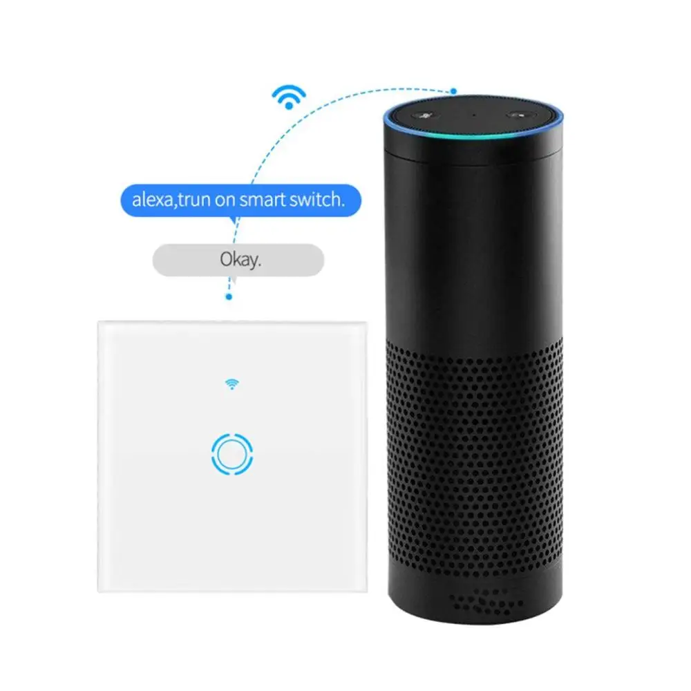 

WIFI Smart Touch Switch Wall Light Touch Screen App voice control Simple Touch Dirt Proof Smart Home