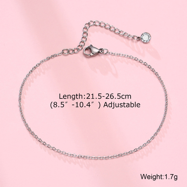 Anklet, Stainless Steel Rope Ankle, Anklets Bracelets for Men Women, Adjustable Twisted Rope Bracelet Gift