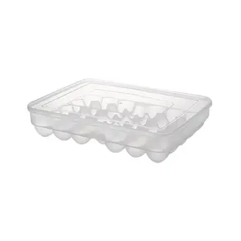 

1pc 34 Grids Egg Tray Transparent Plastic Egg Box Large Capacity Refrigerator Crisper Home Kitchen Egg Holder