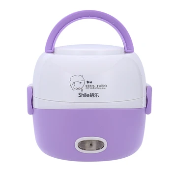 

HOT-MINI Rice Cooker Thermal Heating Electric Lunch Box 2 Layers Portable Food Steamer Cooking Container Meal Lunchbox Warmer