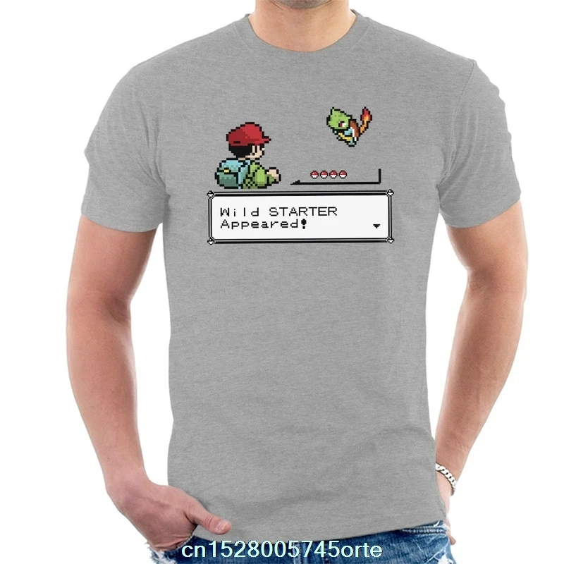 Мужская футболка с принтом funny 2020 camiseta Wild Starter Pokemon женская из 100% хлопка|Футболки| |