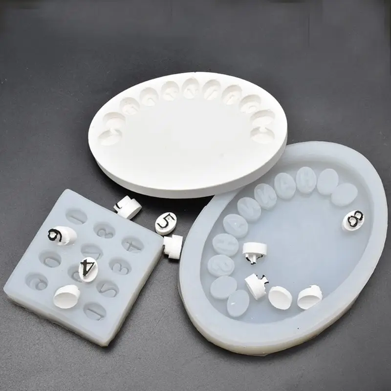 

1Set Handmade Car Temporary Parking Card Resin Mold NUMBER Plate Mold Art Crafts