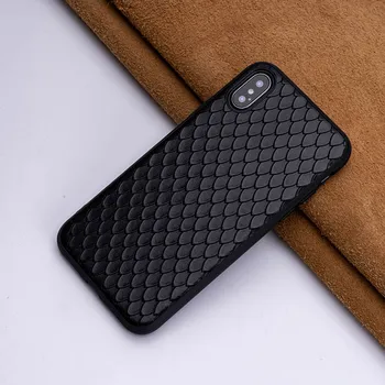 

2019 New Type Cowhide Fish Scales Phone Case For IPhone X XS Max XR For Apple 5 5S SE 6 6S 7 8 Plus Protect Phone Case Fitted