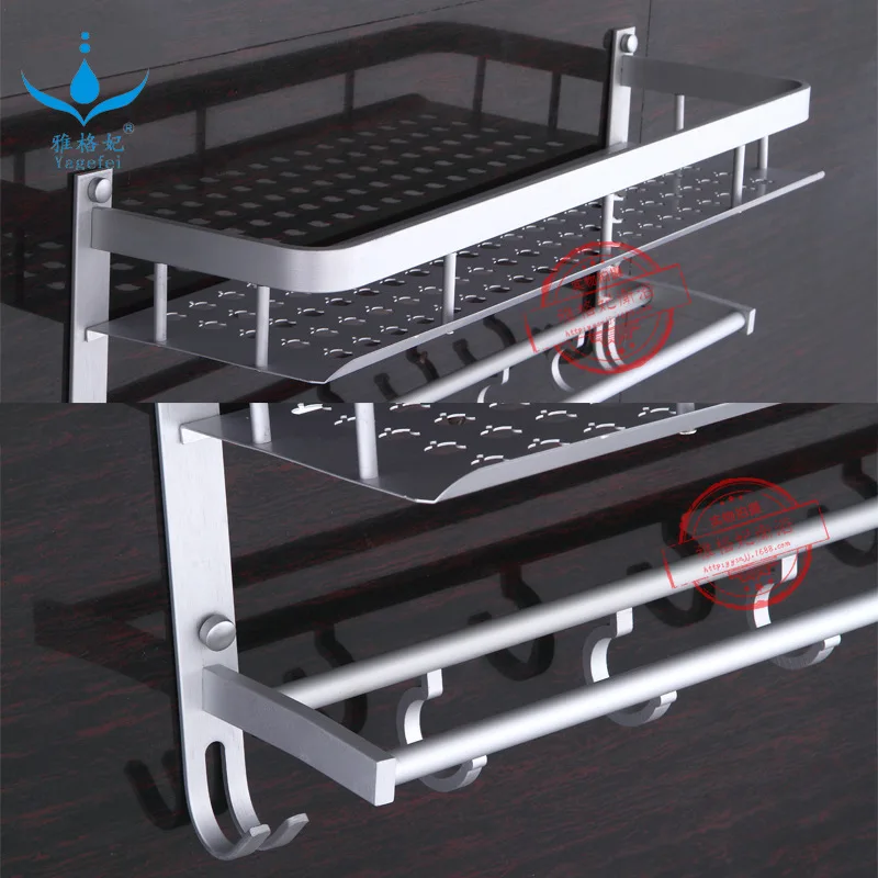 Alumimum Double Layer Bathroom Rack Thick Large Rims Toilet Apple Board Sanitary Ware Hardware Accessories Matte