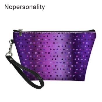 

Nopersonality Stars Printed Travel Organizer Makeup Bag Female Makeup Suitcase Cosmetic Bag PU Waterproof Wash Pouch