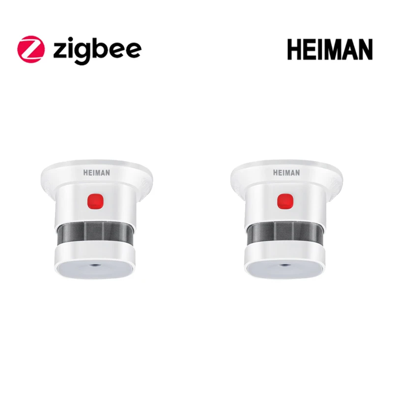 Zigbee Smoke 2pcs HEIMAN датчик дыма ZigBee умная домашняя система 2,4 ГГц высокочувствительный датчик безопасности для предотвращения дыма - Цвет: Zigbee Smoke 2pcs