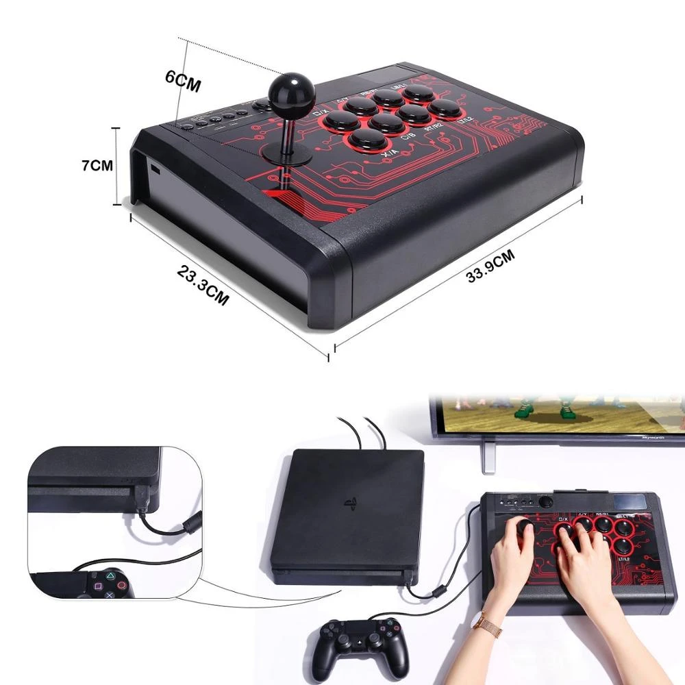 Arcade Fight Stick Fighting Joystick For Sony Playstation 4 Ps4/ Slim