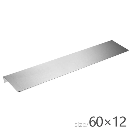 60cm silver punch Серебристые матовые полки для ванной комнаты, органайзер, скандинавские настенные утолщенные алюминиевые стеллажи для хранения, металлические полки для душа - Цвет: 60cm silver punch