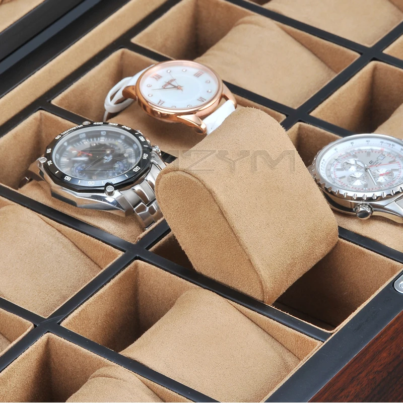 New 12 Slots Wooden Watch collection box Wood Jewelry Case Wooden Storage Boxes With Lock multifunctional Jewellery storage box 4