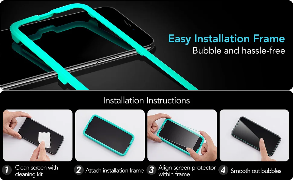ESR Защита экрана для iPhone 11 Pro Max X XS XR XS Max Promax 3D полное покрытие закаленное защитное стекло для iPhone 2 шт