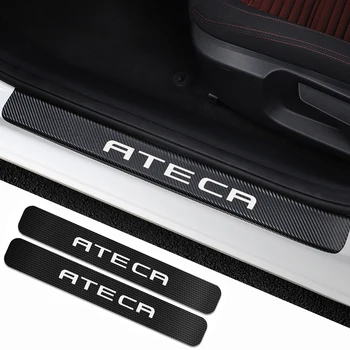 

Car Carbon Fiber Anti-Scratch Protector Stickers for Seat Ateca Door Sill Guards Auto Scuff Plate Decals Car Tuning Accessories