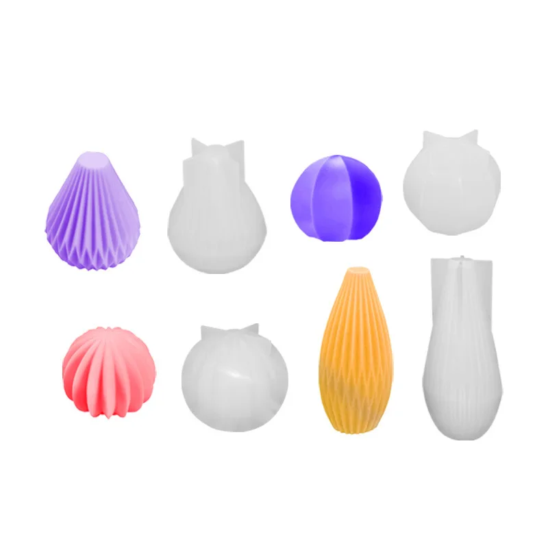 Candle Mould Home Decoration Geometric Lines Silicone Mold DIY Pear-shaped Art Making | Дом и сад
