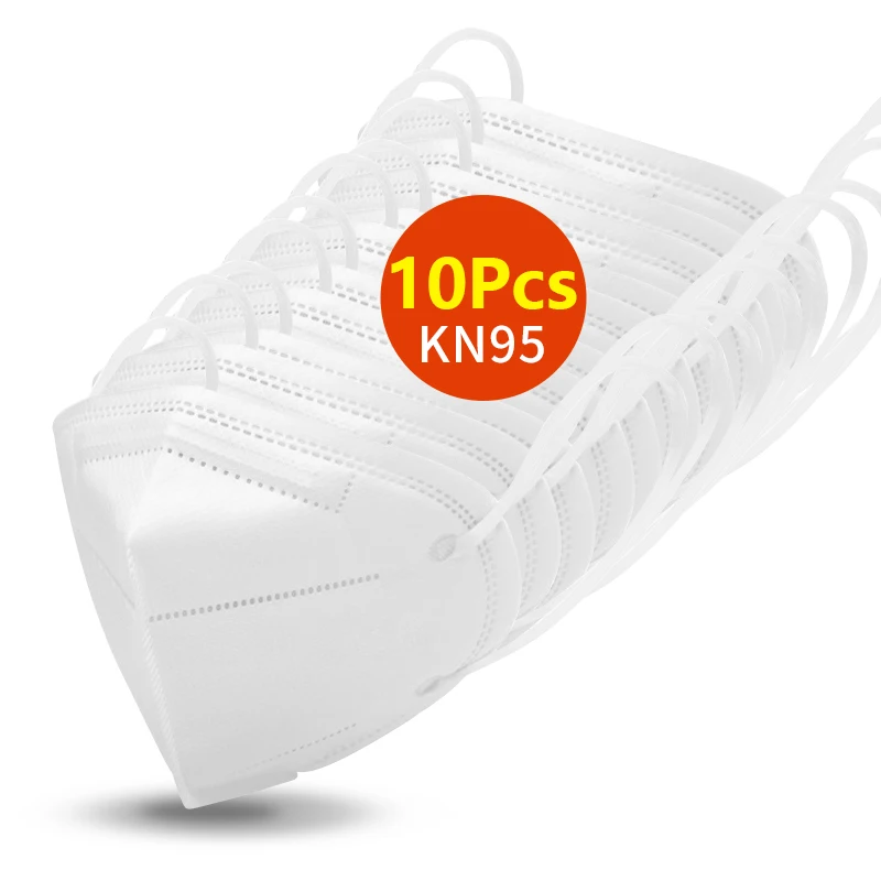

10 Pcs Face Mask KN95 Dust Pm2.5 Filter Mask Disposable Mascherie Respirator Ffp2 Mouth Mask Masque N95 Mask Particulate