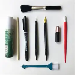Набор для рисования скретч-артов с ручкой-скребком, Черная Кисть для скретч-арта, художественная бумага, доски, инструменты, сделай сам