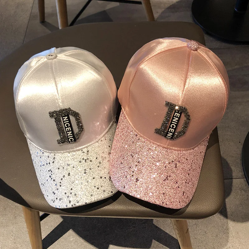 Бейсболки женские кепки с козырьком модные спортивные блестками для улицы
