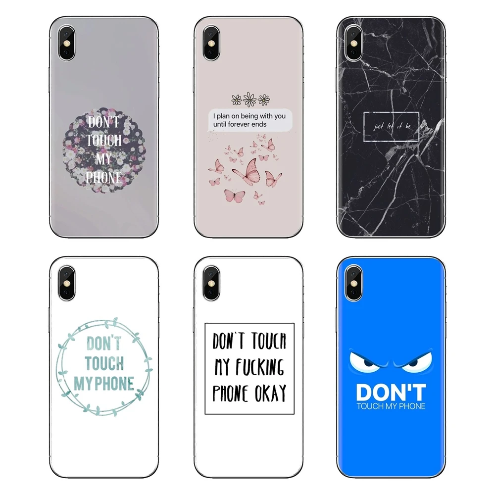 Для iPhone XS Max XR X 4 4s 5 5S 5C SE 6 6S 7 8 Plus samsung Galaxy J1 J3 J5 J7 A3 A5 чехол не трогайте мой телефон