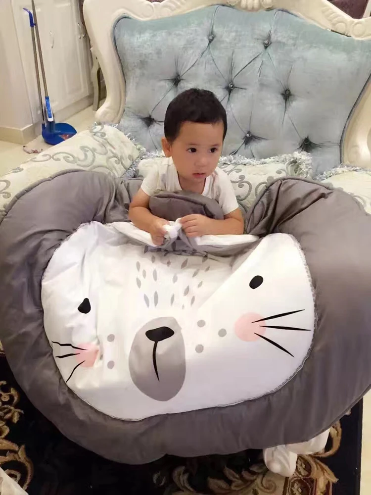 Горячая Распродажа, круглый ковер для детской игры и Ползания диаметр 130 см мультфильм животных изображения ковры Детская гостиная