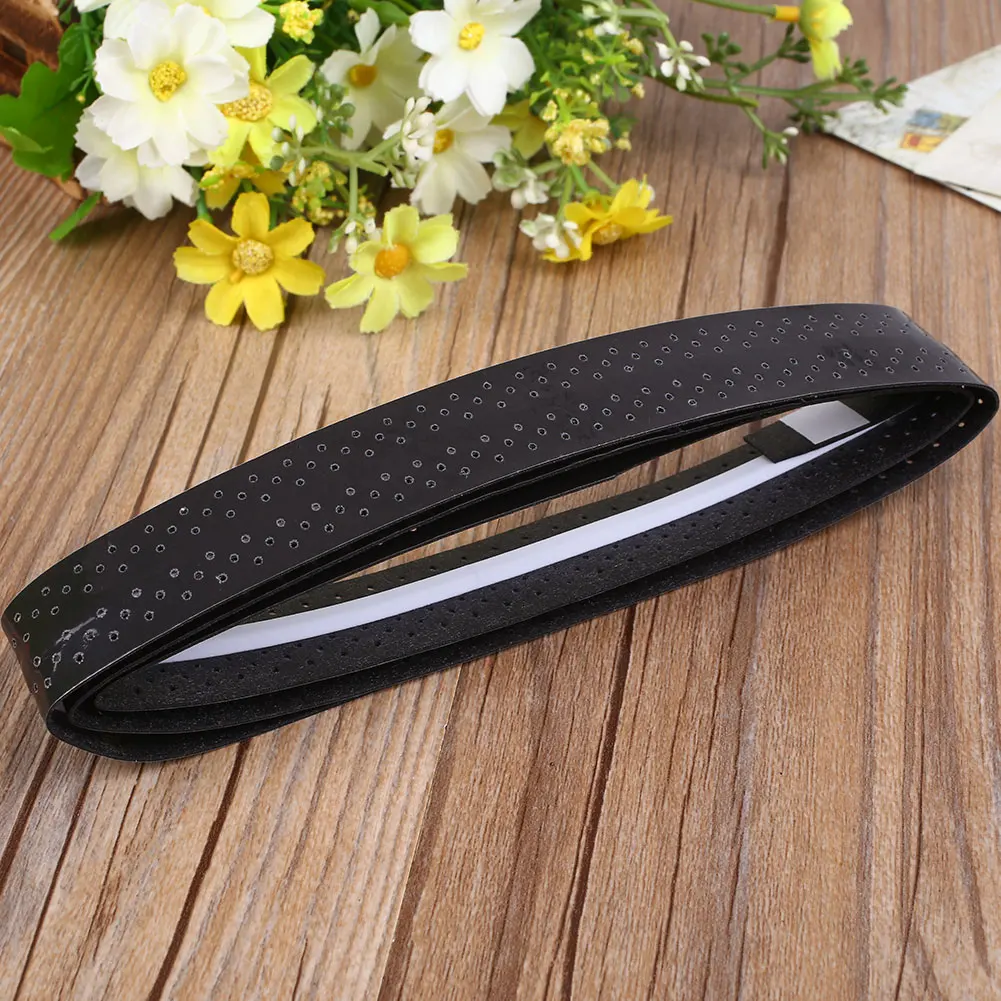Black Пот Sweatband Band ракетка для бадминтона пот ленты овергрипы теннисные противоскользящие ракетки летучая мышь Bangage wrap - Цвет: Black