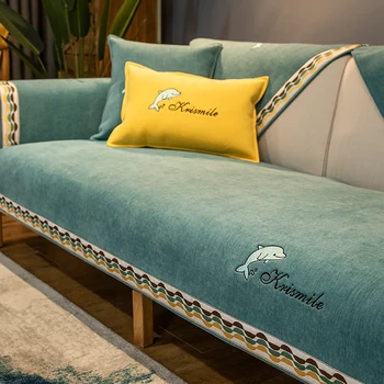 

Chenille sofa cushion four seasons universal non-slip high-end sofa cover cover Nordic simple cushion thickened cover cloth towe
