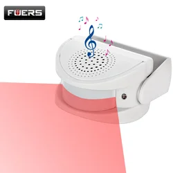 FUERS – sonnette de porte sans fil avec capteur de mouvement PIR, alarme de sécurité pour l'entrée de magasin et la société 