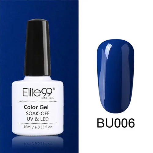BU006 Elite99 10 мл УФ гель лак для ногтей Набор для маникюра геллак Полупостоянный Гибридный лак для ногтей арт от Prime белый гель лак для ногтей - Цвет: BU006