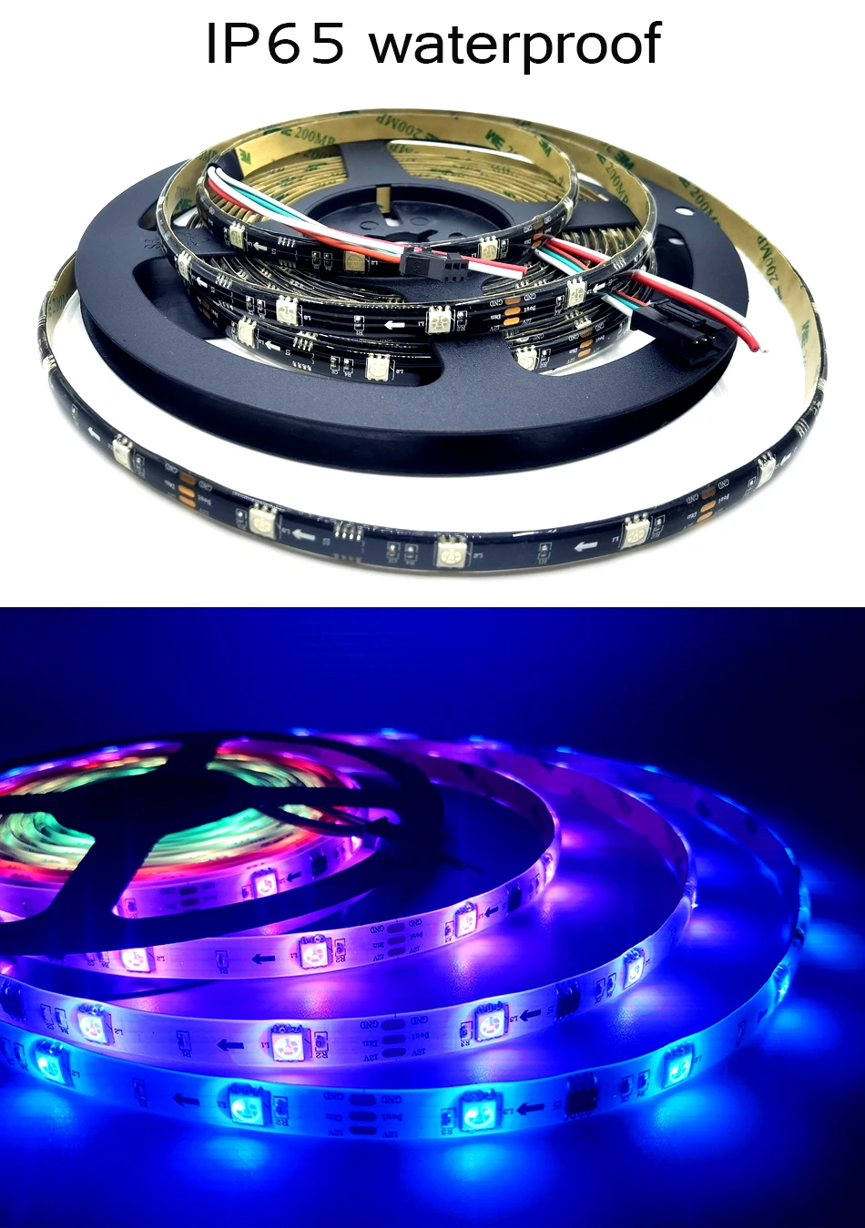 1 м 5 DC12V WS2811 5050 RGB адресуемых светодиодные полосы пикселей светильник полный Цвет