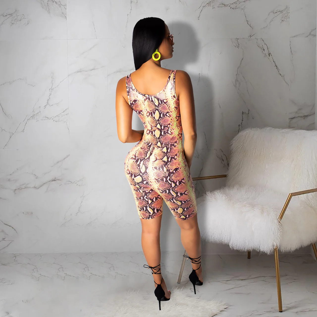 Summer Plus Size Bodycon Jumpsuit Women Rompers Womens Jumpsuits Body Woman Floral Jumpsuite Overalls Playsuit Sexy Q264