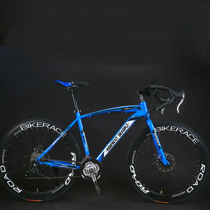 Bike Bicycle Fixed Gear Variable Speed Double Disc Brake Aluminum Alloy Rim Student Man and Women New