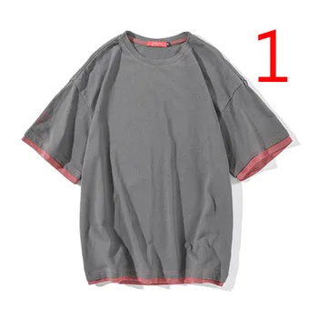

2019 summer new Korean version of the wild round neck ice silk half-sleeved shirt large size bottoming shirt