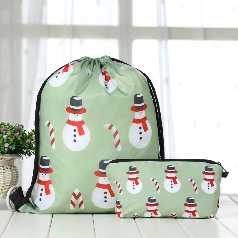 AS-6-6-5 drawstring Suit Backpack drawstring bags fashion Halloween printing men Casual bags unisex Women's shoulder 3D Clutch bag new - Цвет: AS-6-6-5