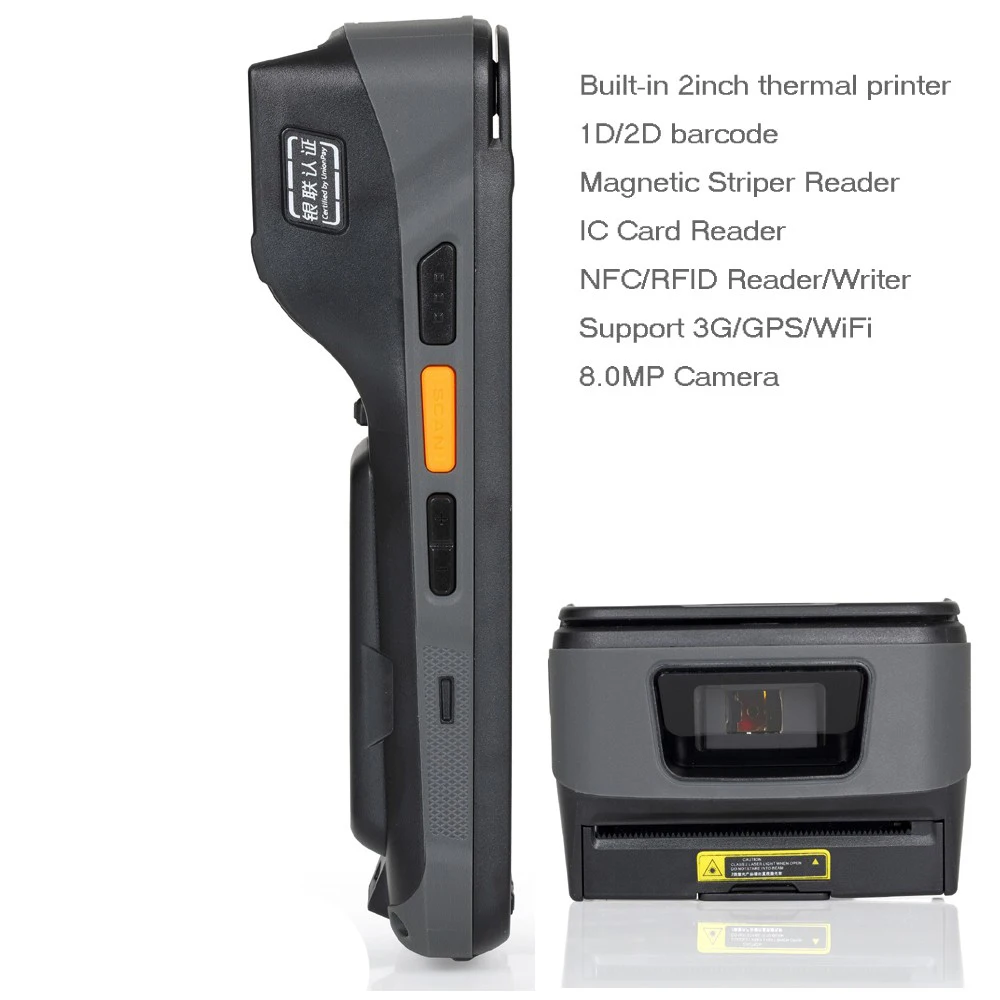 Description Picture 2 of itemUrovo i9000S All In One Android 8.1 Smart POS Payment Terminal With 2'' Thermal Printer MSR IC NFC 4G Camera 16GB ROM