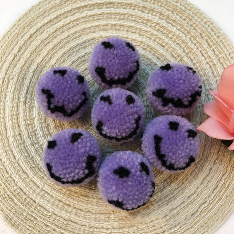 20 шт./пакет улыбающееся лицо мини Pom помпоны Домашние DIY декоративные принадлежности Экспрессия шары помпоны ручной работы художественные материалы 3 см