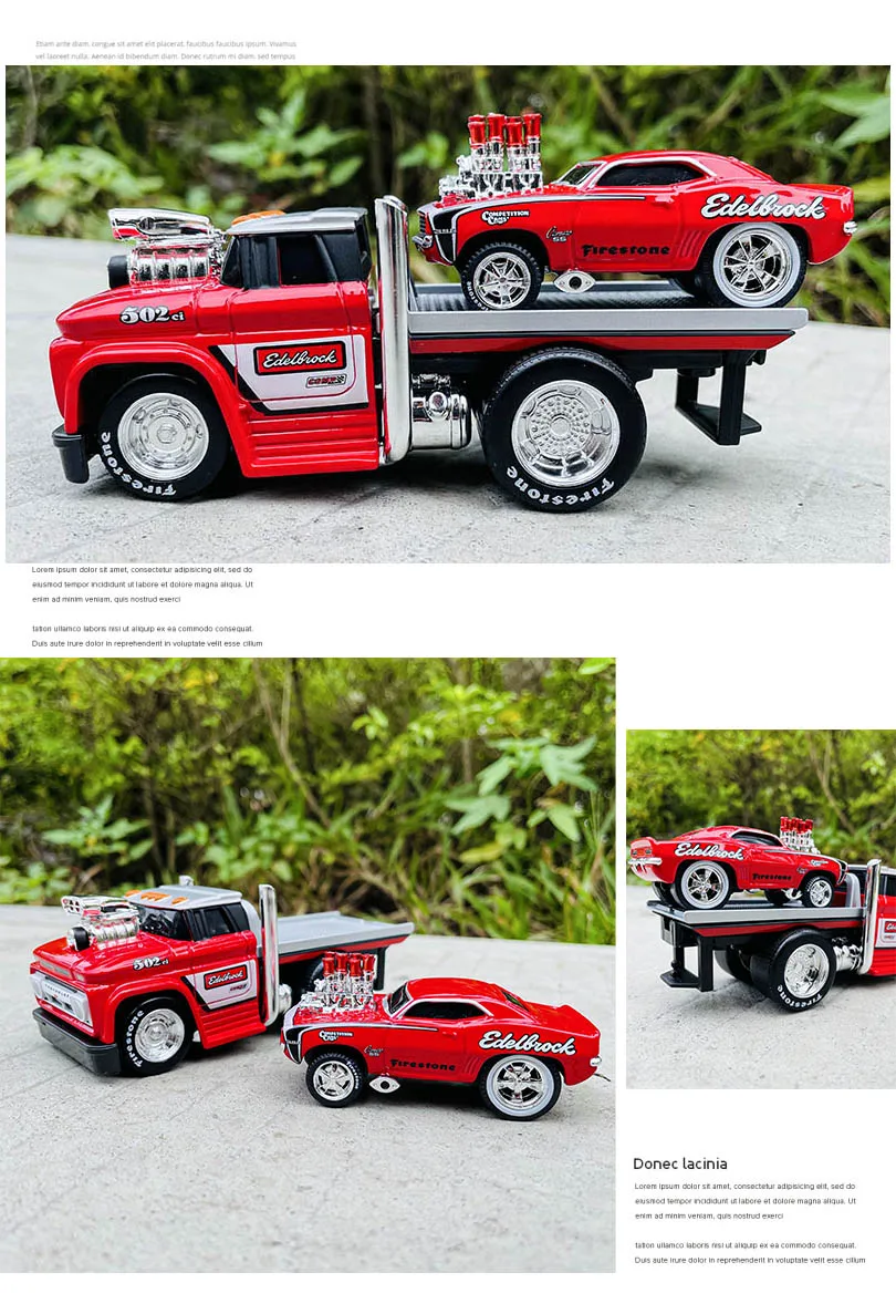 Maisto 1:64 Chevrolet Ford transport truck combination pallet truck static  alloy car model children's toy collection