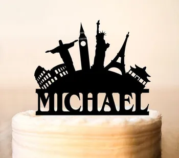

Tourism Cake Topper,Travel Cake Topper,travel themed Cake Topper,Venice cake topper,Rustic cake topper,Travel Party Decorations,