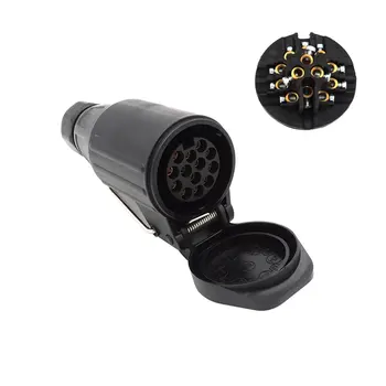 

European Car 13 Hole Over-the-line Socket Trailer Adapter Truck Interface Rv Power Cord Socket Waterproof Connector 12V