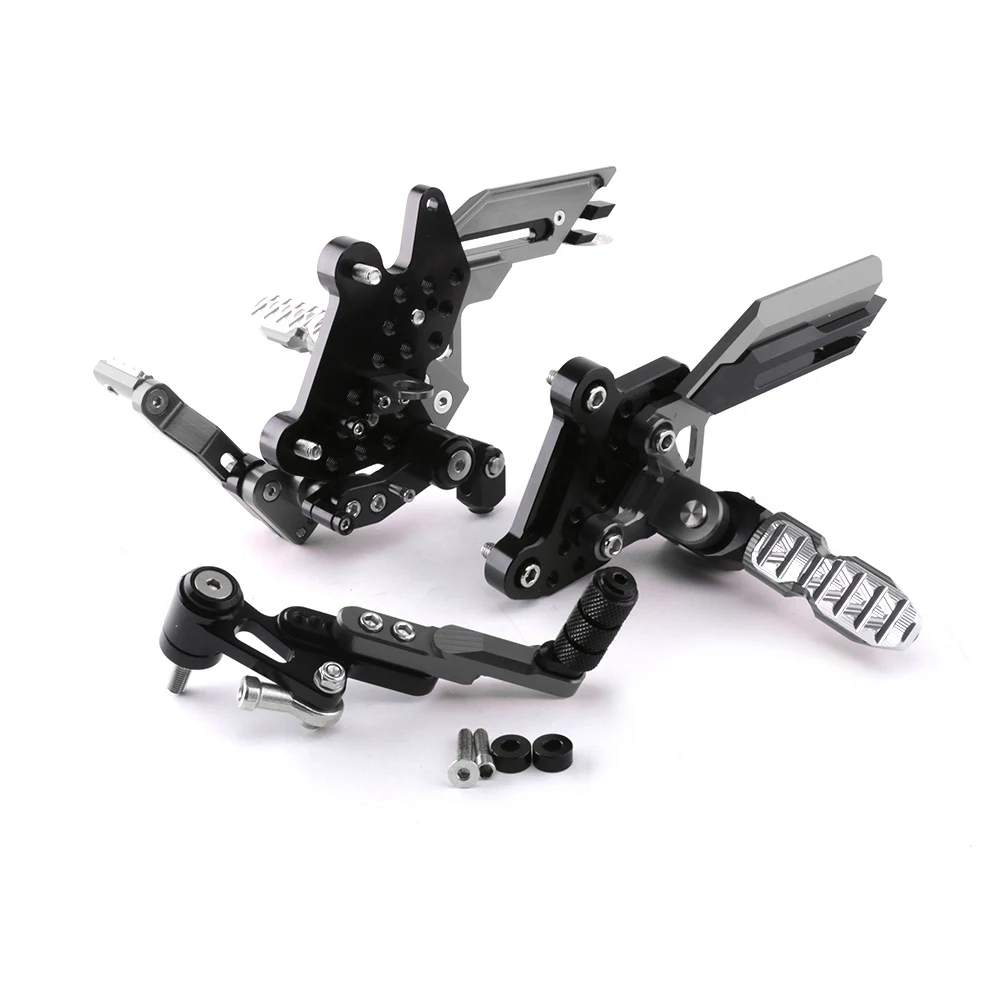 Мотоцикл с ЧПУ Алюминиевый сплав Подножка для ног подножки задние наборы Rearset для Honda CBR650F CB650F - Цвет: Titanium