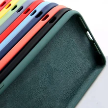 Funda suave de silicona líquida para iPhone, carcasa de lujo Original a prueba de golpes para iPhone 7 6 6S 8 Plus 11 12 Pro X XR XS Max