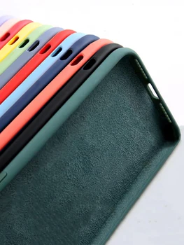 Чехол для iPhone 7 6 6S 8 Plus, роскошный оригинальный мягкий чехол из жидкого силикона для iPhone 11 12 Pro X XR XS Max, противоударный чехол для телефона