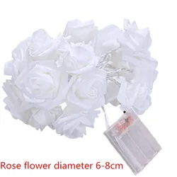 2022NEW 1.5M 10 Roses Flower LED String Lights Christmas Decorations for Home Christmas Tree New Year Decoration Merry