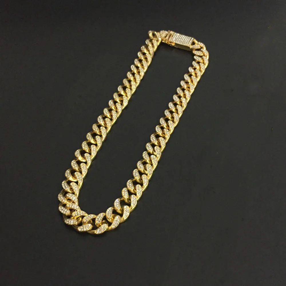 Роскошные мужские золотые часы в стиле хип-хоп, золотое ожерелье, мужские часы и ожерелье и браслет в стиле хип-хоп, кубинское ожерелье, ювелирный набор для мужчин