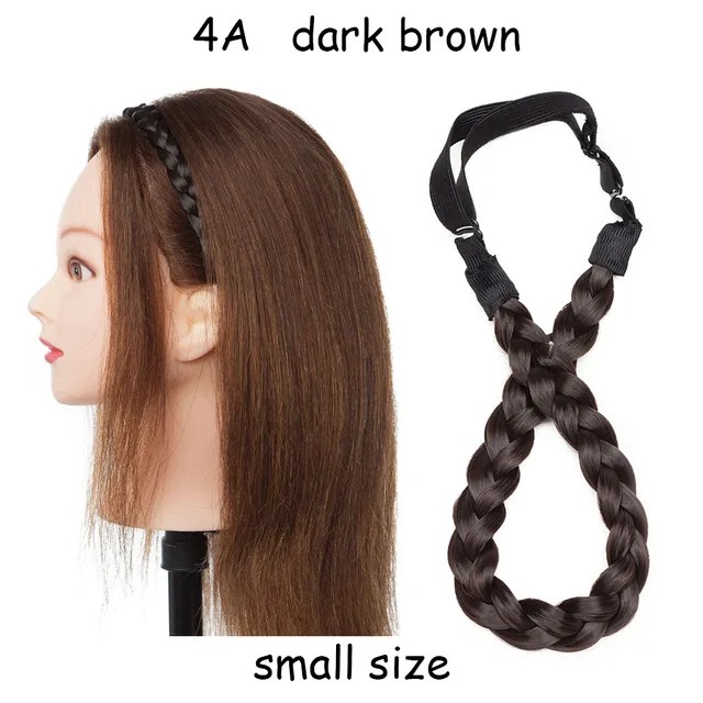 BENEHAIR Synthetic Braided Headbands Fake Hair Plaited Hair Band Braiding Hair Accessories Hair Extension Hairpiece For Women S-4A